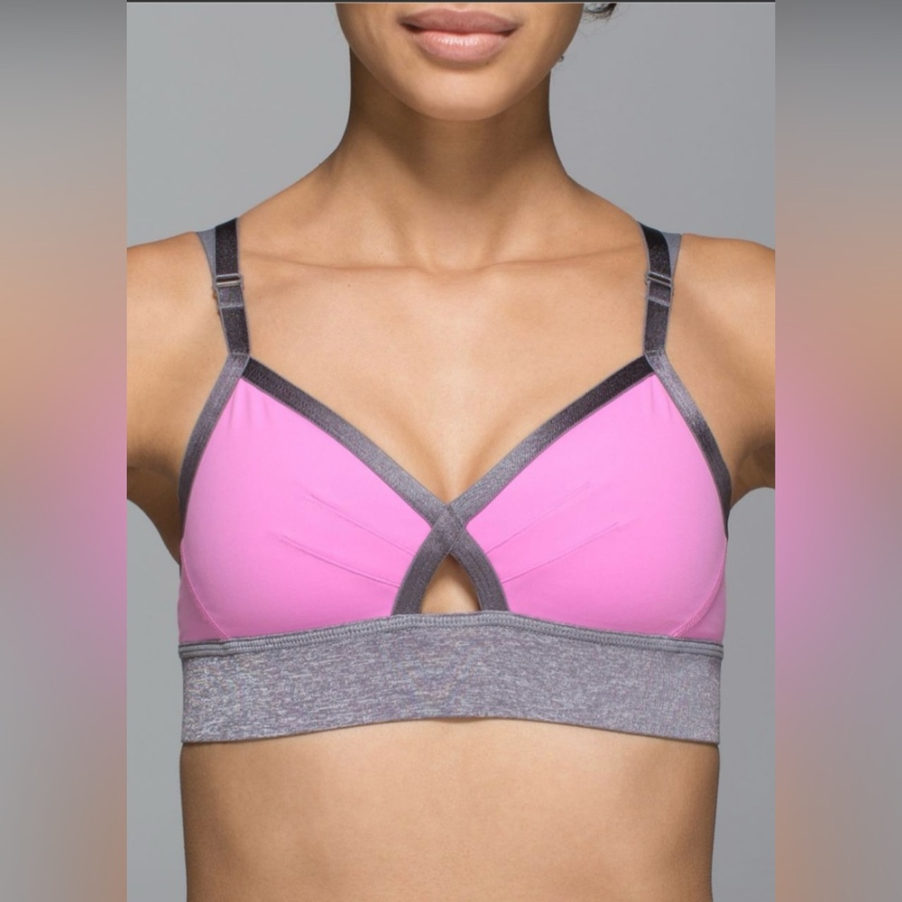 Lululemon If You’re Lucky Bra Vintage Pink Heathered Slate W2993S
size 8